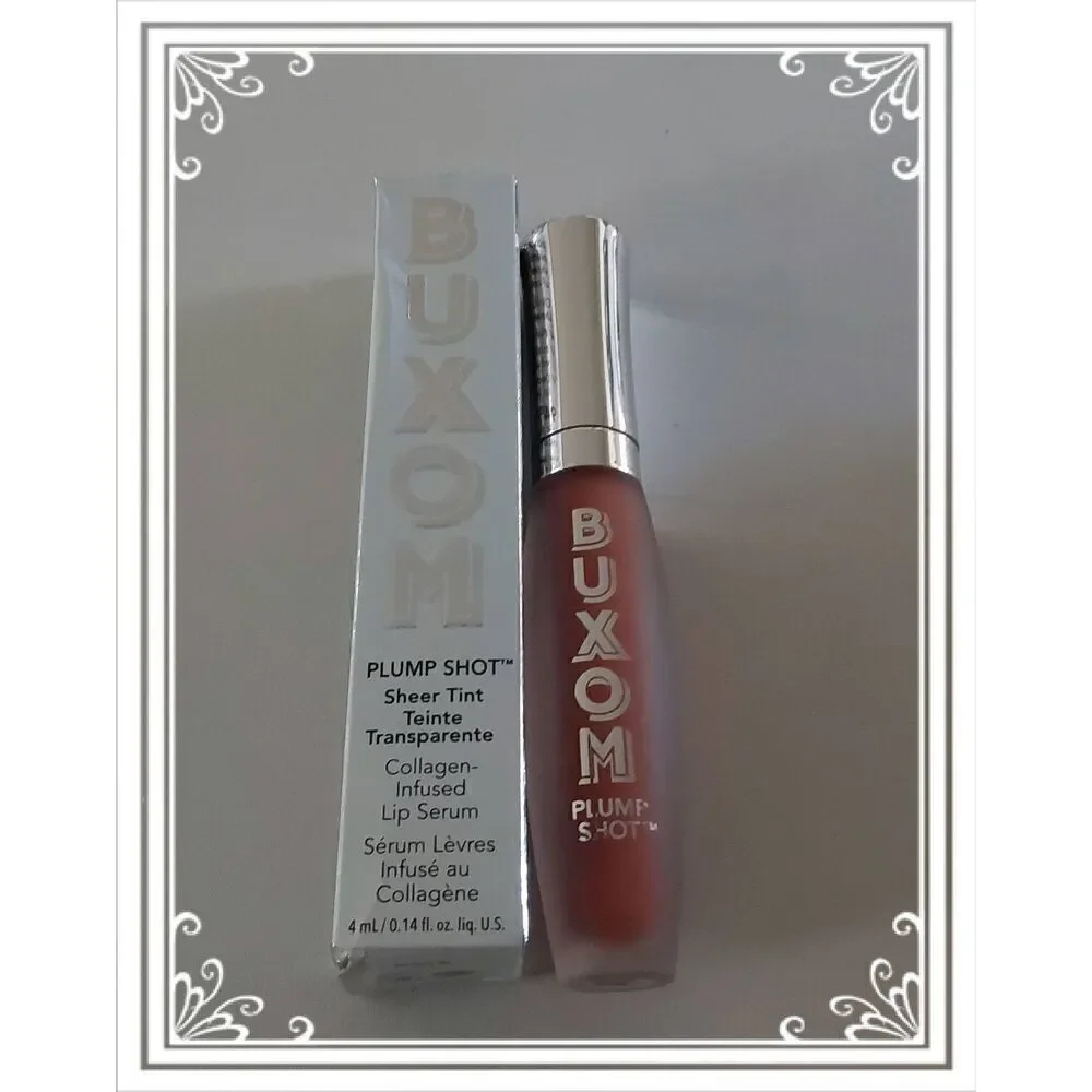 NIB~Buxom Cosmetics Plump Shot Sheer Tint Collagen Infused Lip Serum~Plush Peach